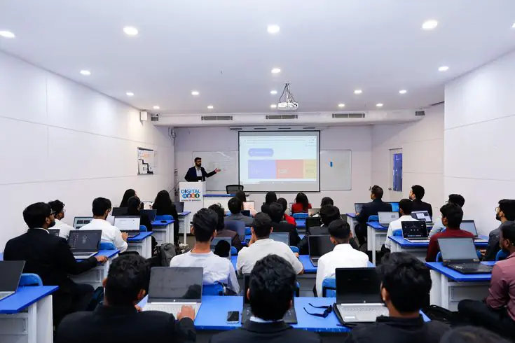 school principal meeting modern classroom